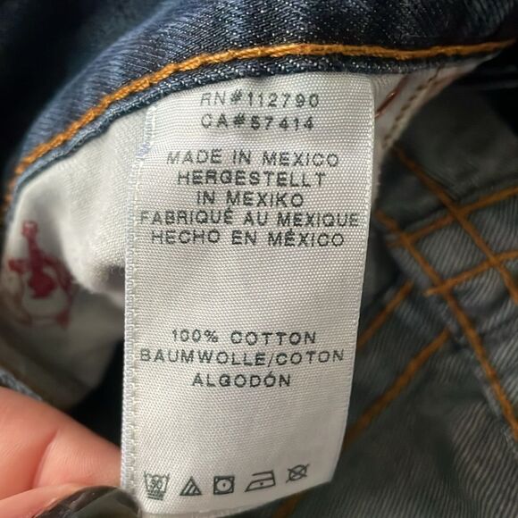 True Religion World Tour Slim Without Flaps Jeans Sz 30 - Picture 11 of 14